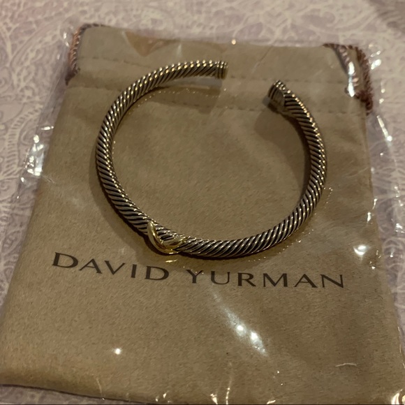 NWT David Yurman X Bracelet with 14K Gold - Small - Picture 5 of 6